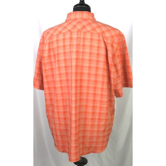 Lot of 2~ ORVIS 100% Polyester Short Sleeved Plaid Button Up Shirts Men's XXL - Picture 10 of 11